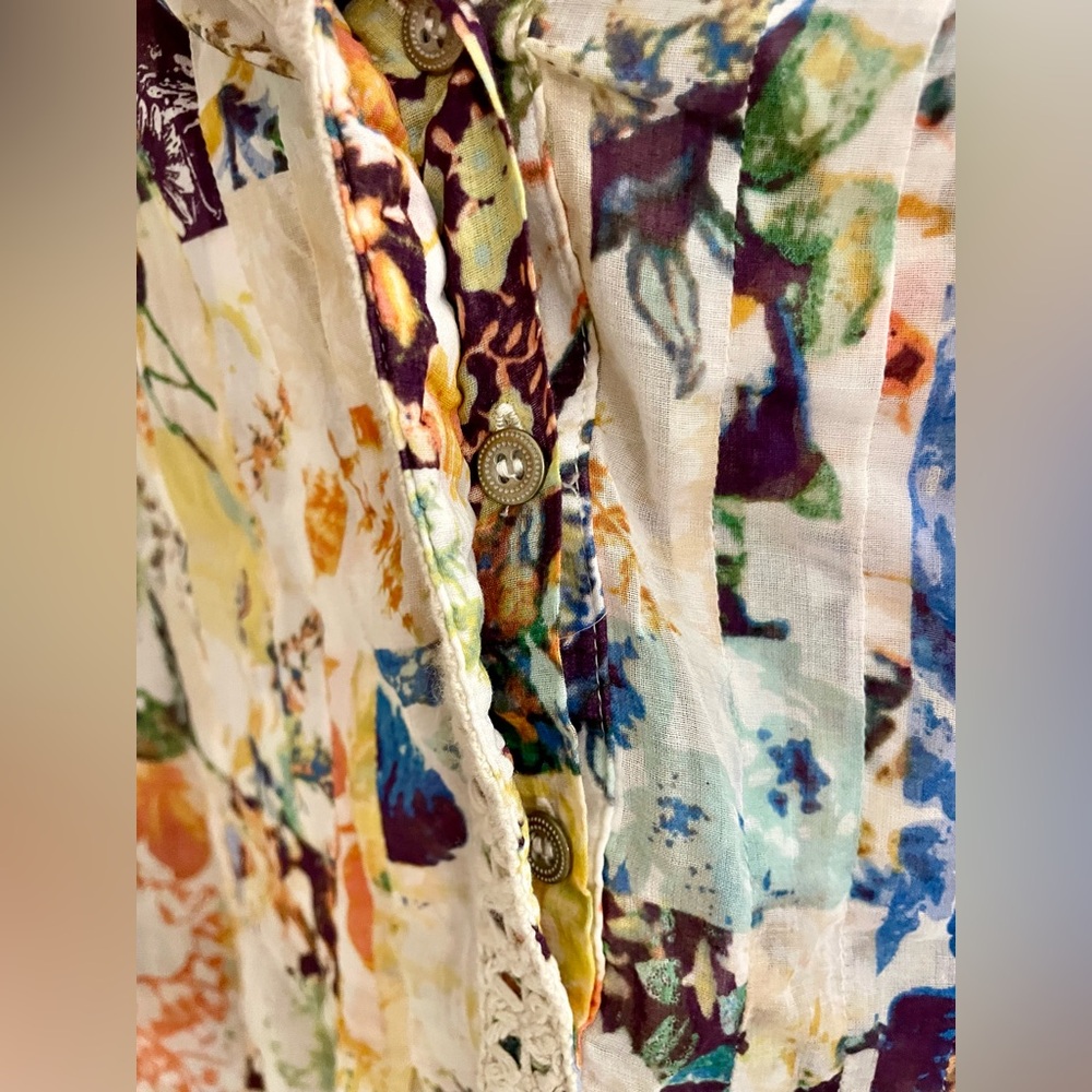 Maeve Multicolor Patchwork Blouse - image 5